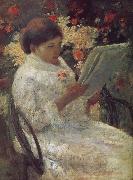 Mary Cassatt Artist in the garden Germany oil painting artist